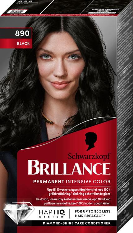 Schwarzkopf Brillance 890 Black hiusväri 1 kpl