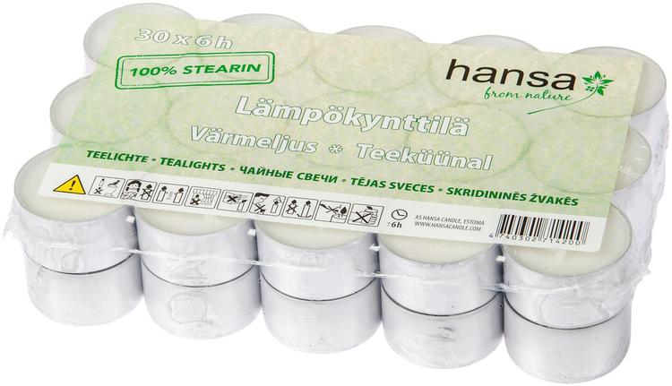 HANSA 6 t steariini lämpökynttilä 30kpl