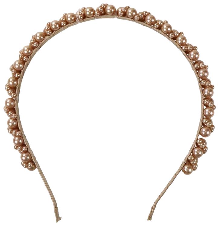 Accessories with Style Hiuspanta helmi juhla beige 1cm leveä
