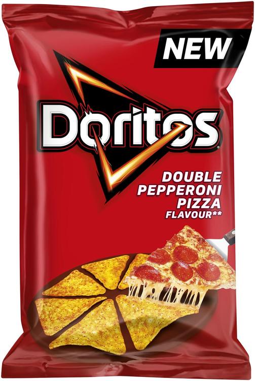 Doritos double pepperoni pizzamaustettu nacho maissilastu 170g