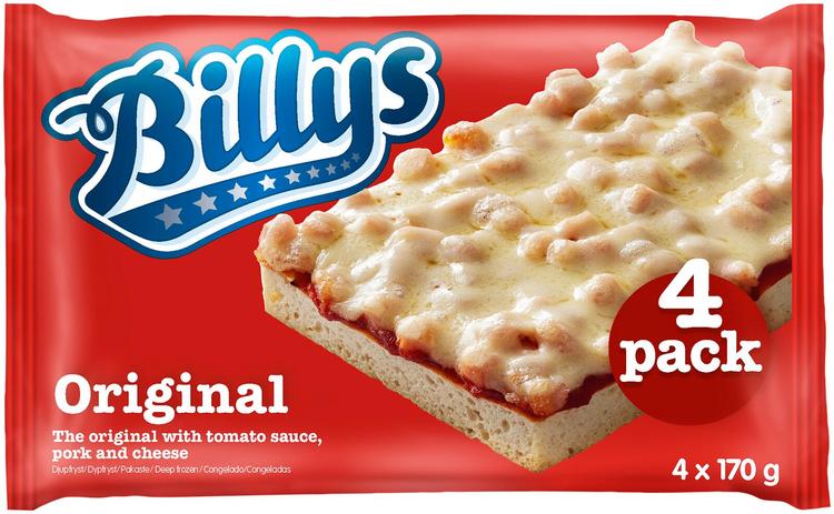 Billys 680g Pan Pizza Original 4-pack pakaste