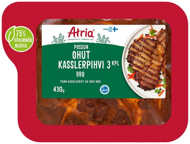 Atria Possun Ohut Kasslerpihvi Bbq 430g