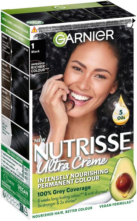 Garnier Nutrisse Ultra Creme 1.0 Black Musta kestoväri 1kpl