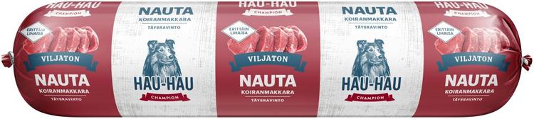 Hau-Hau Champion Viljaton koiranmakkara nauta täysravinto 350 g