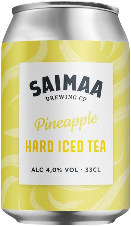 Saimaa Hard Iced Tea Pineapple 4,0% 0,33l tölkki