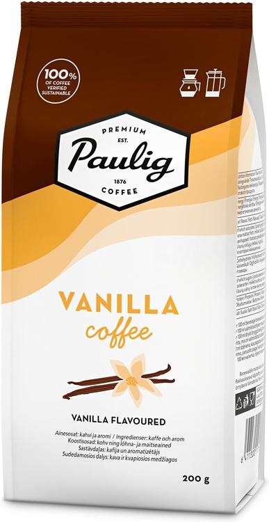 Paulig Vanilla Coffee Vaniljan makuinen maustettu kahvi suodatinjauhatus 6x200g