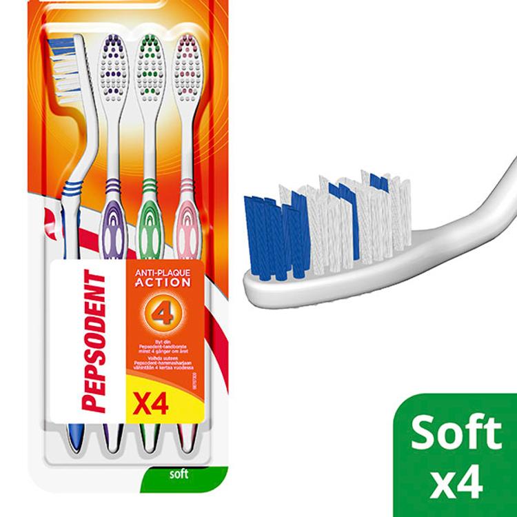 Pepsodent Soft Hammasharja Pehmeäharjaksinen 4 kpl