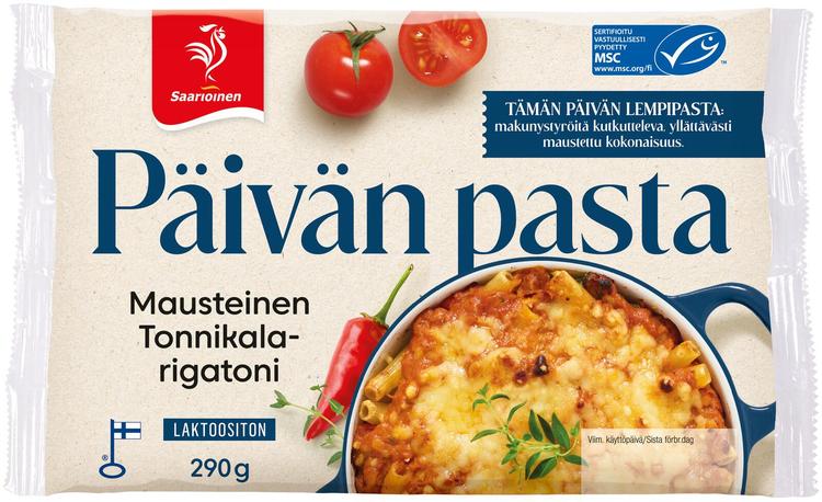 Saarioinen Mausteinen Tonnikala-rigatonipasta MSC 290 g