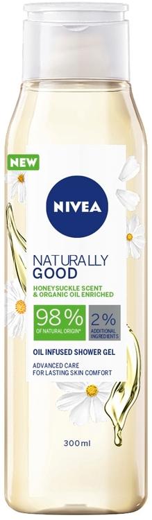 NIVEA 300ml Naturally Good Honeysuckle Shower Gel -suihkugeeli