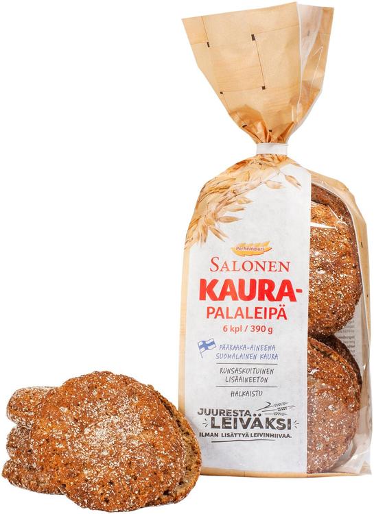 Perheleipuri Salonen Kaurapalaleipä 6/390 g kauraleipä, halkaistu