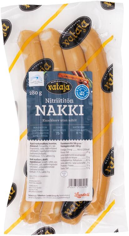 Vataja Nitriititön nakki allergiatunnus 280g