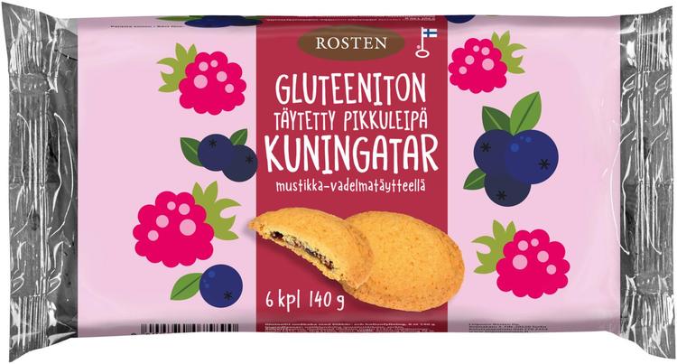 Rosten Gluteeniton täytetty pikkuleipä Kuningatar 140 g