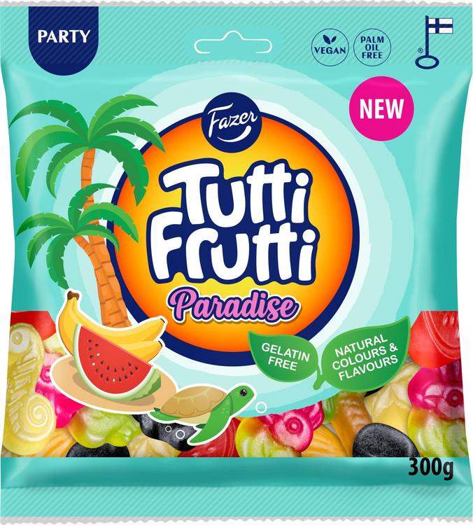 Fazer Tutti Frutti Paradise karkkipussi 300g