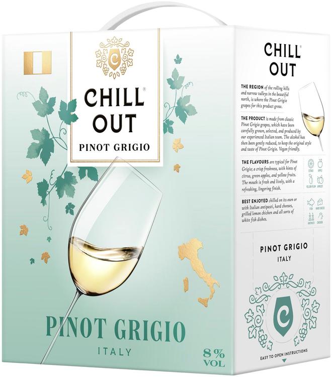 Chill Out Pinot Grigio 8 til-% 2L BIB