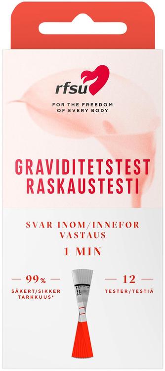 RFSU Raskaustesti 12 kpl testiliuskoja