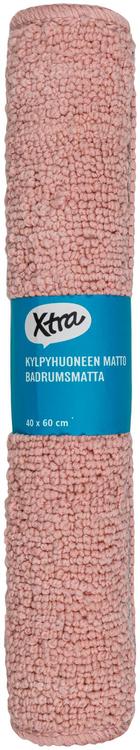 Xtra kylpyhuoneenmatto Anna 40x60 cm vaaleanpunainen
