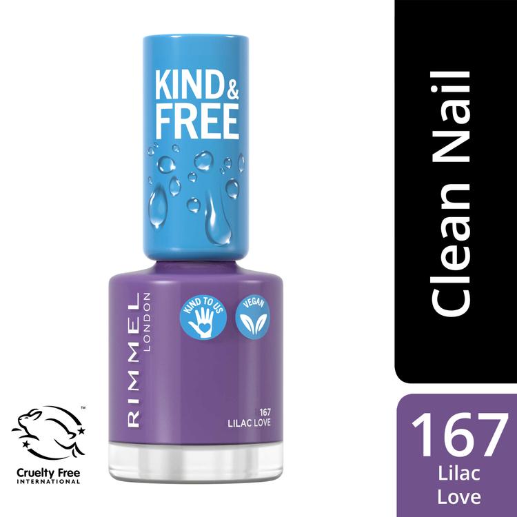 Rimmel Kind & Free Clean Nail Polish 8ml, 167 Lilac Love kynsilakka