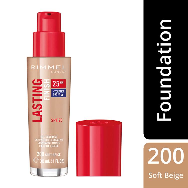 Rimmel Lasting Finish 25H Foundation meikkivoide 30ml, 200 Soft Beige