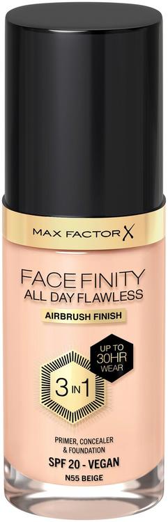 Max Factor Facefinity All Day Flawless Foundation 30 ml, 55 Beige