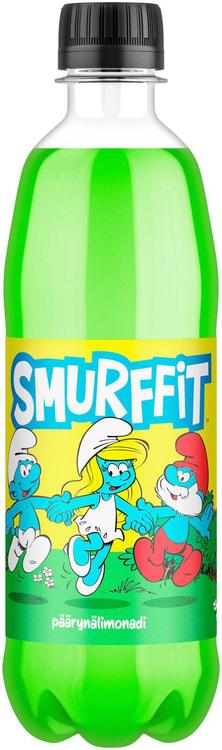 Smurffit Päärynälimonadi virvoitusjuoma muovipullo 0,5 L