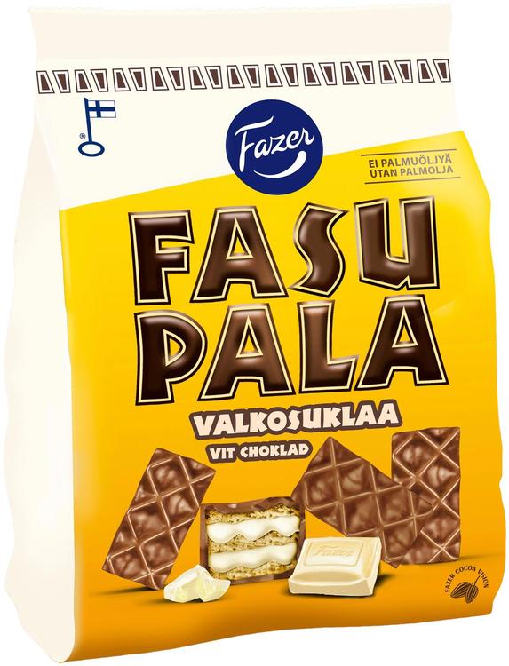 Fazer Fasupala Valkosuklaa vohvelikeksi 199g