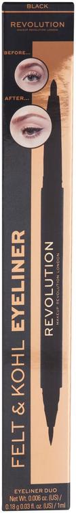 Revolution felt 0,18g & kohl 1ml silmänrajausduo musta