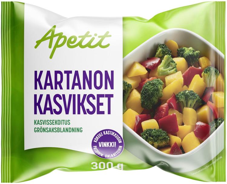 Apetit Kartanon kasvikset kasvissekoitus pakaste 300g