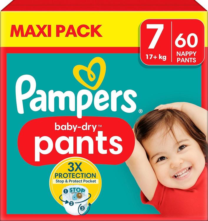 Pampers Baby Dry Pants S7 17+ kg 60kpl housuvaippa