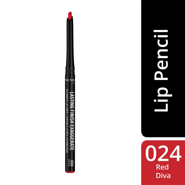 Rimmel Lasting Finish Exaggerate Automatic Lip Liner 1 g 024 Red Diva huultenrajauskynä