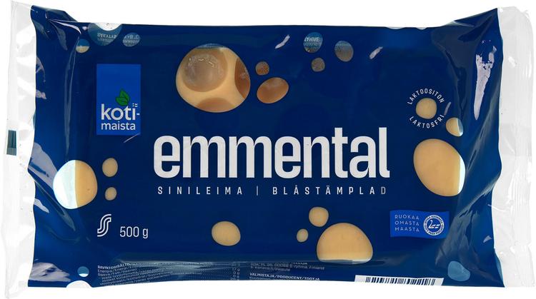 Kotimaista sinileima Emmental juusto  500 g