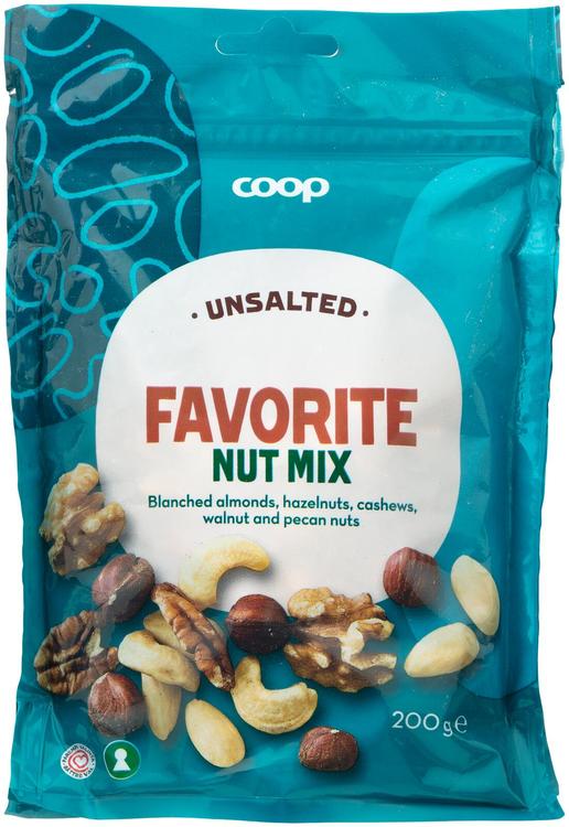 Coop Favorite nut mix pähkinäsekoitus 200g suolaamaton