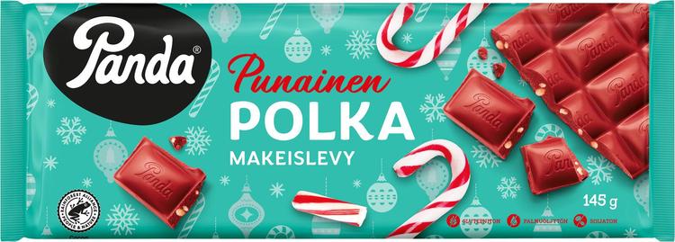 Panda punainen polka makeislevy 145g