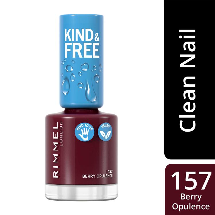 Rimmel Kind & Free Clean Nail Polish 8ml, 157 Berry Opulence kynsilakka