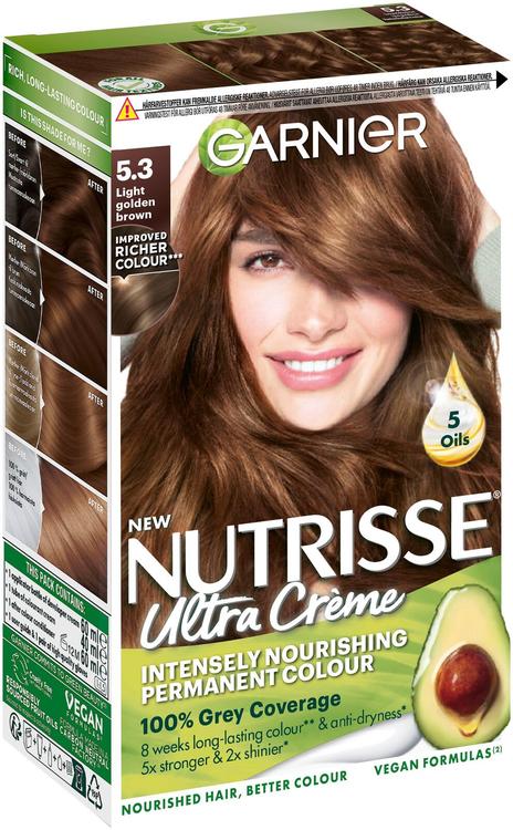 Garnier Nutrisse Ultra Creme 5.3 Light Golden Brown Vaalea Kullanruskea kestoväri 1kpl