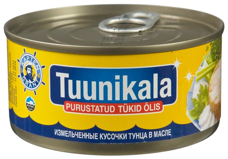 Tuunikala purustatud tükid õlis 185 g