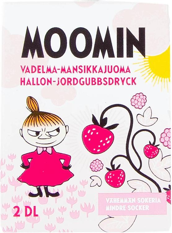 Moomin 2dl vadelma-mansikkajuoma