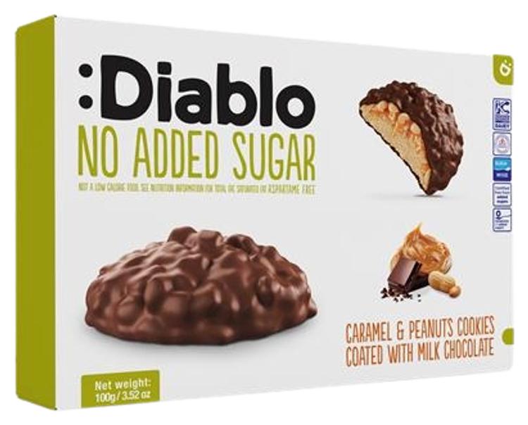 Diablo Maapähkinäkermakeksit Maitokuorrutteella