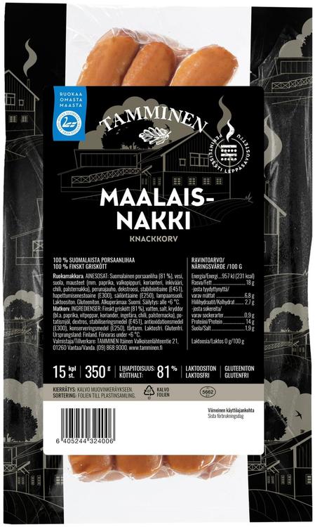 Tamminen Maalaisnakki 15kpl 350g