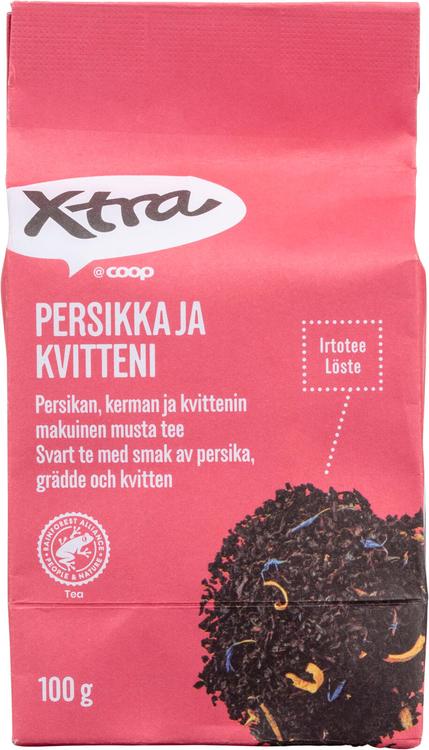 Xtra persikka ja kvitteni irtotee 100 g