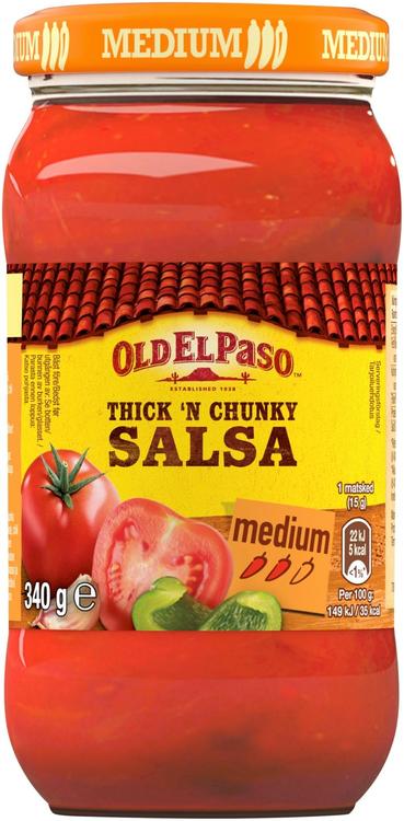 Old El Paso 340g Thick and Chunky Salsa Medium