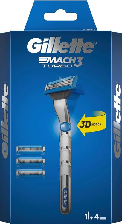 Gillette Mach3 Turbo höylä + 3 terää