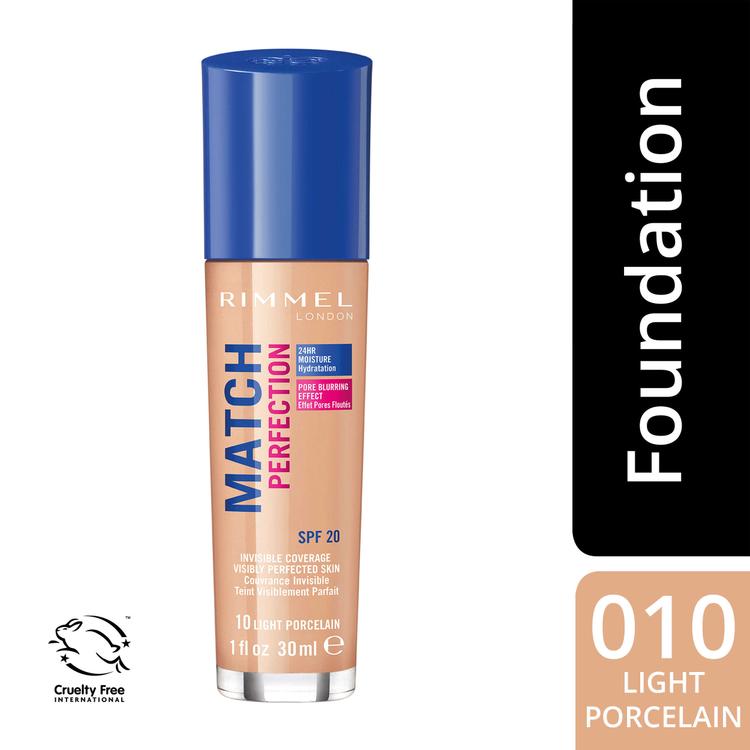 Rimmel 30ml Match Perfection Foundation SPF 20 Light Porcelain meikkivoide