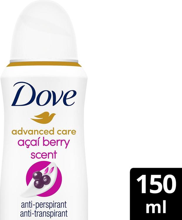 Dove 72h Advanced Care Acai Berry & Water Lily Antiperspirantti Deodorantti spray mukana kosteusvoide 150 ml