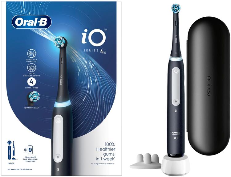 Oral-B iO 4S Black -Sähköhammasharja Braun-tekniikalla