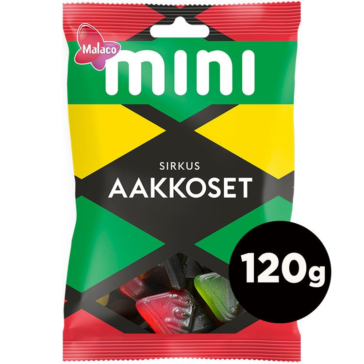 Malaco Aakkoset Mini Sirkus makeissekoitus 120g