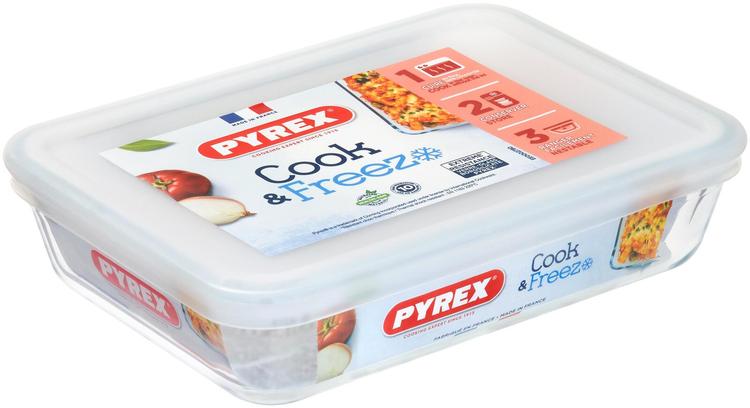 Pyrex Cook & Freeze kannellinen lasivuoka 19x14cm