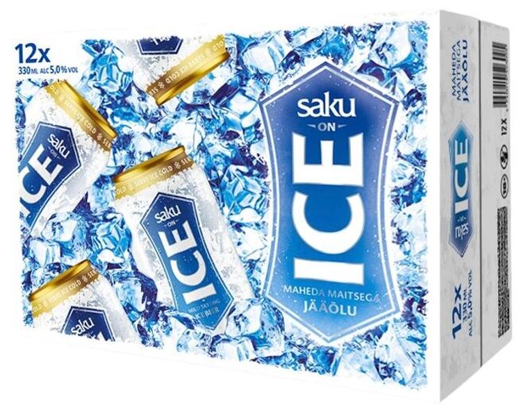 Saku On Ice hele õlu 12x330ml kohver