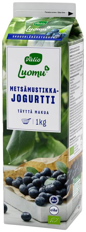 Valio Luomu™ jogurtti 1 kg metsämustikka laktoositon