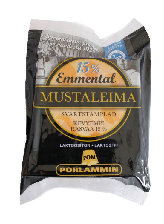 Porlammin 280g 15% Mustaleima Emmental juusto