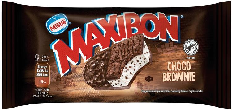 Maxibon Choco Brownie välipalajäätelö 96g/140ml